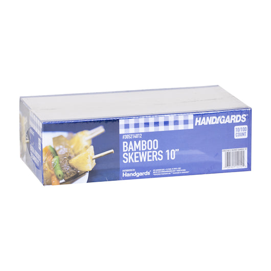 Handgards 10 Inch Bamboo Skewer, 100 per Bag, 10 x 10 x 100 each Case - DOT product image 3