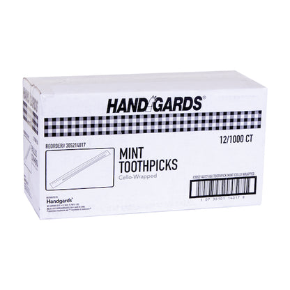 Handgards 2.5 Inch Individually Cello Wrapped Mint Toothpick, 12 x 1000 x 1000 each Case - DOT product image 3