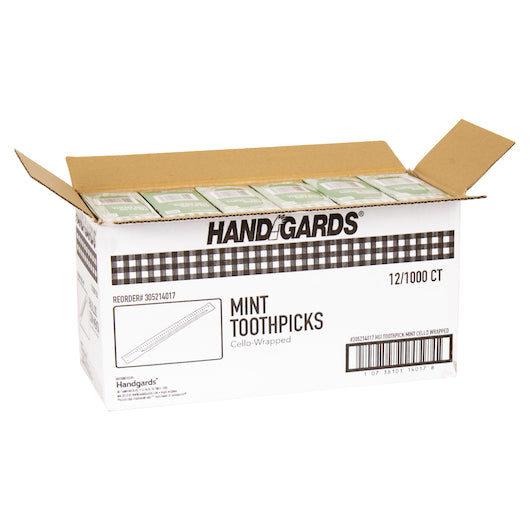 Handgards 2.5 Inch Individually Cello Wrapped Mint Toothpick, 12 x 1000 x 1000 each Case - DOT product image 5