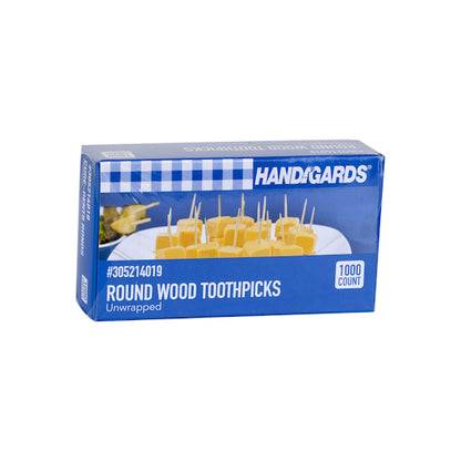 Handgards 2.5 Inch Round Wood Toothpick, 12 x 1000 x 1000 each Case - DOT product image 2