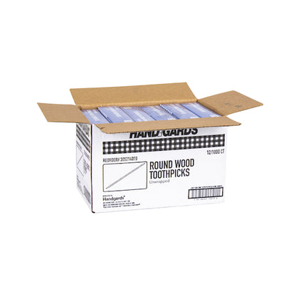 Handgards 2.5 Inch Round Wood Toothpick, 12 x 1000 x 1000 each Case - DOT product image 5