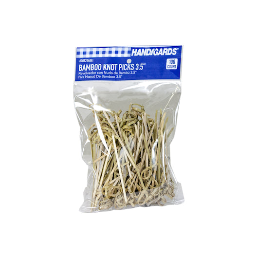 Handgards 3.5 Inch Knot Bamboo Wood Pick, 10 x 100 x 100 each Case - DOT product image 2
