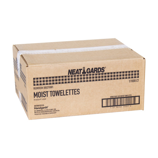 Handgards Moist Towlettes 6 Inch X 5 Inch Moist Towelette, 1 x 1000 x 1000 each Case - DOT product image 2