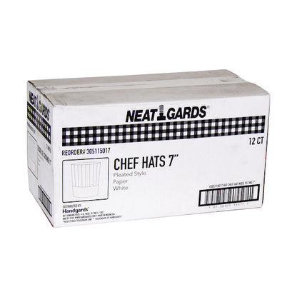 (Price/Case)Handgards 305115017 Chef Hat Paper Wide Pleats White - DOT product image 2