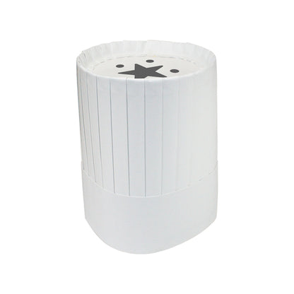 (Price/Case)Handgards 305115017 Chef Hat Paper Wide Pleats White - DOT product image 1