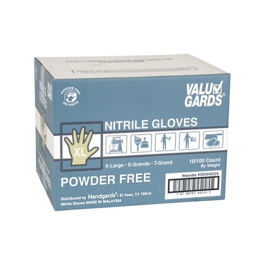 Valugards Nitrile White Powder Free Extra Large Glove, 10 x 100 x 100 each Case - DOT product image 7