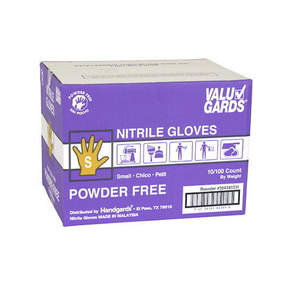 Valugards Nitrile Purple Powder Free Small Glove, 10 x 100 x 100 each Case - GS1 closed shipping case image