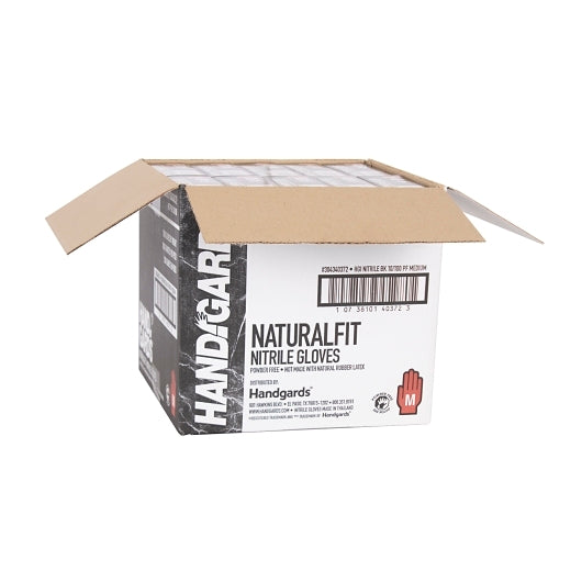 Handgards NaturalFit Nitrile Black Powder Free Medium Glove, 10 x 100 x 100 each Case - DOT product image 5