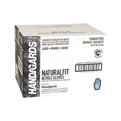 Handgards NaturalFit Nitrile Black Powder Free Large Glove, 10 x 100 x 100 each Case - DOT product image 6