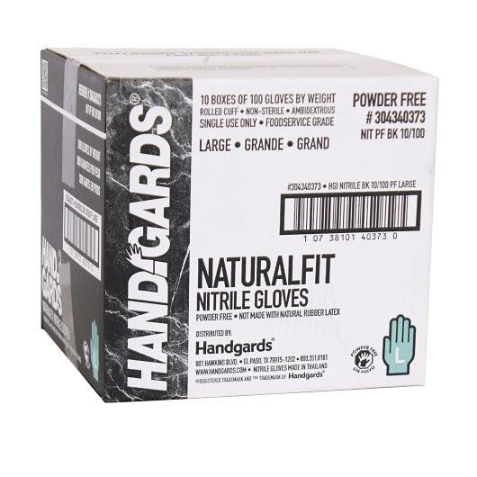 Handgards NaturalFit Nitrile Black Powder Free Large Glove, 10 x 100 x 100 each Case - DOT product image 7