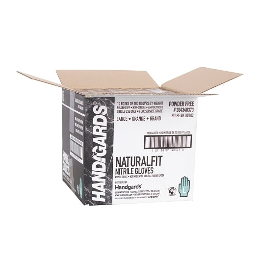 Handgards NaturalFit Nitrile Black Powder Free Large Glove, 10 x 100 x 100 each Case - DOT product image 5