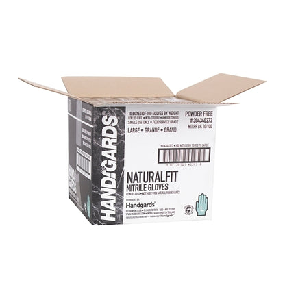 Handgards NaturalFit Nitrile Black Powder Free Large Glove, 10 x 100 x 100 each Case - DOT product image 5