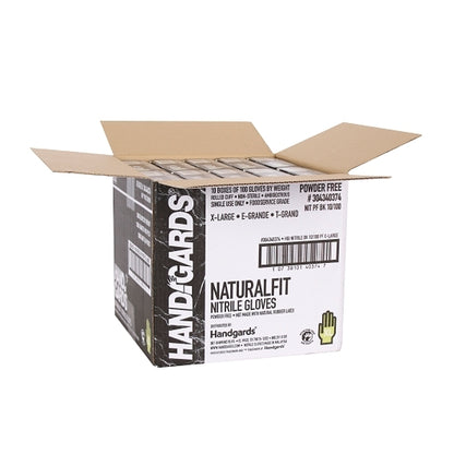 Handgards NaturalFit Nitrile Black Powder Free Extra Large Glove, 10 x 100 x 100 each Case - DOT product image 5
