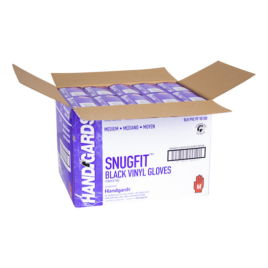 Handgards Disposable Vinyl Black Powder Free Medium Gloves, 10 x 100 x 100 each Case - DOT product image 5