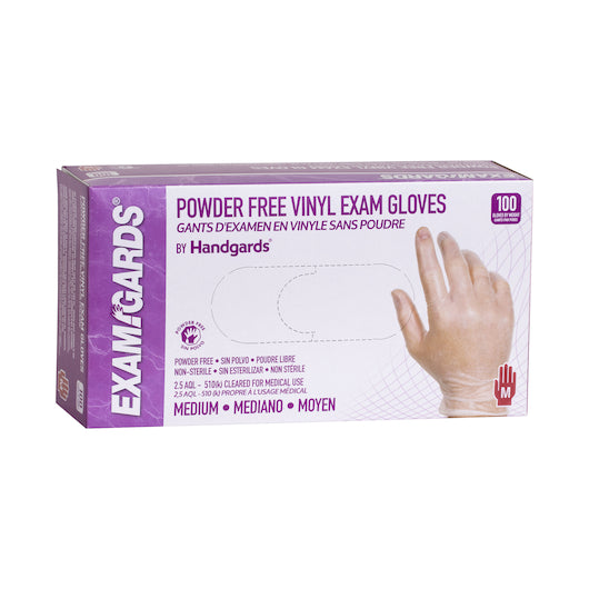 Handgards Medium Clear Vinyl Powder Free Medium Glove, 10 x 100 x 100 each Case - Disposables