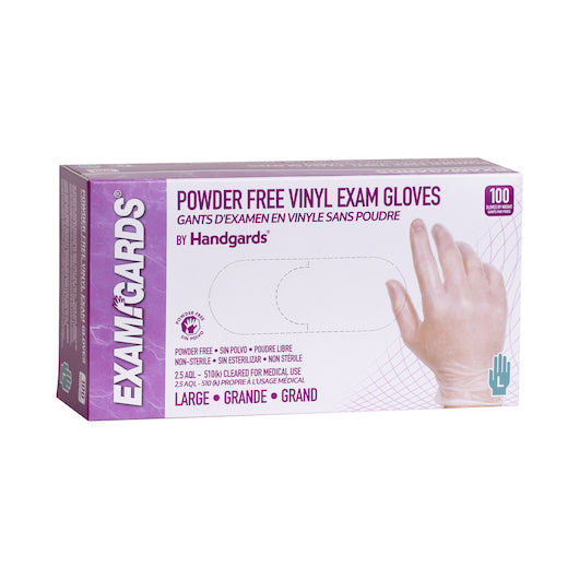 Handgards Large Clear Handgards Vinyl Powder Free Large Glove, 10 x 100 x 100 each Case - Disposables