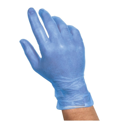 Handgards Large Blue Vinyl Blue Powder Free Large Glove, 10 x 100 x 100 each Case - DOT product image 3