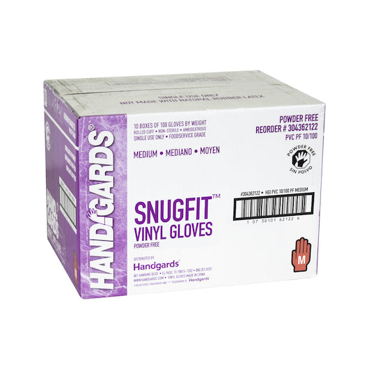Handgards Snugfit Vinyl Powder Free Medium Glove, 10 x 100 x 100 each Case - DOT product image 5