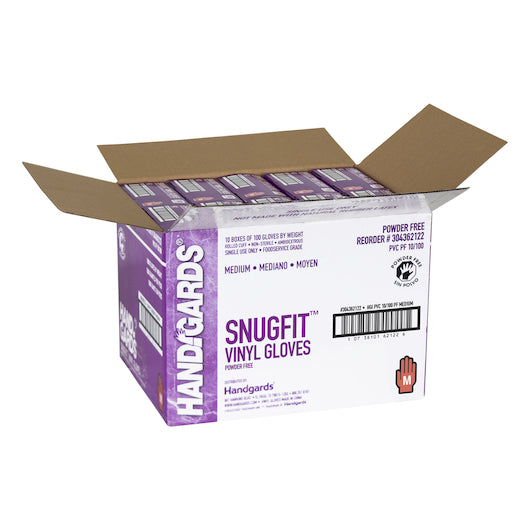 Handgards Snugfit Vinyl Powder Free Medium Glove, 10 x 100 x 100 each Case - DOT product image 4