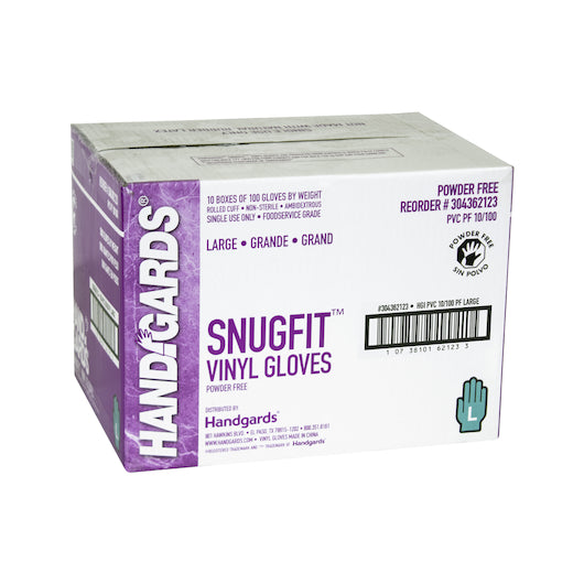 Handgards Snugfit Vinyl Powder Free Large Glove, 10 x 100 x 100 each Case - DOT product image 5