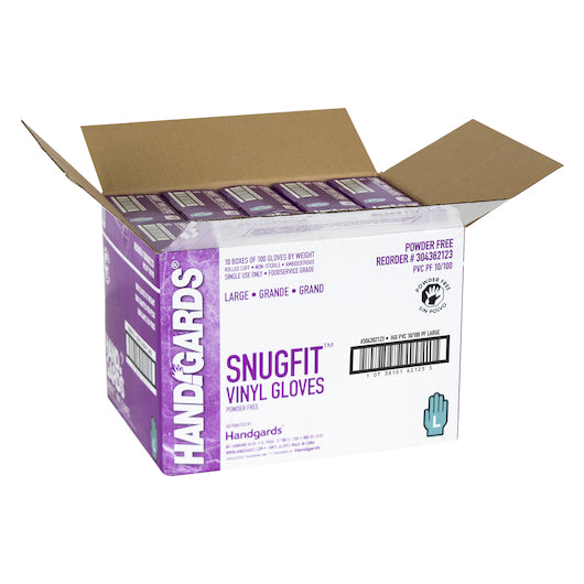 Handgards Snugfit Vinyl Powder Free Large Glove, 10 x 100 x 100 each Case - DOT product image 4