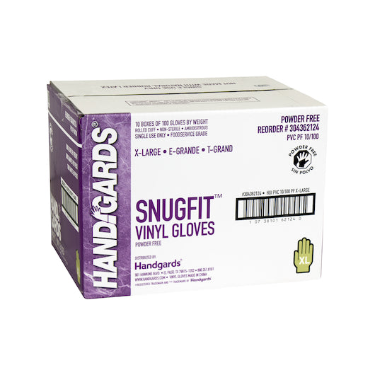 Handgards ValuGards Vinyl Powdered Extra Large Glove, 10 x 100 x 100 each Case - DOT product image 6