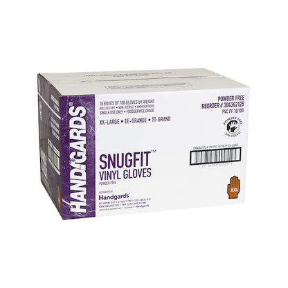 Handgards Snugfit Vinyl Powder Free XX-Large Glove, 10 x 100 x 100 each Case - DOT product image 5