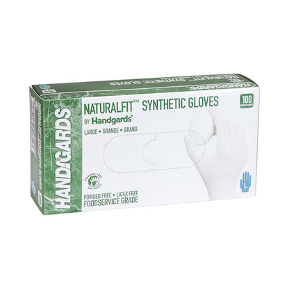 Handgards NaturalFit Synthetic Powder Free Latex Free Large Glove, 10 x 100 x 100 each Case - Disposables