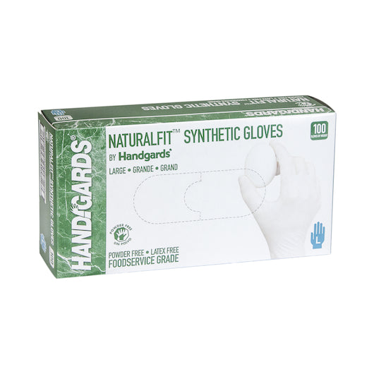 Handgards NaturalFit Synthetic Powder Free Latex Free Large Glove, 10 x 100 x 100 each Case - Disposables