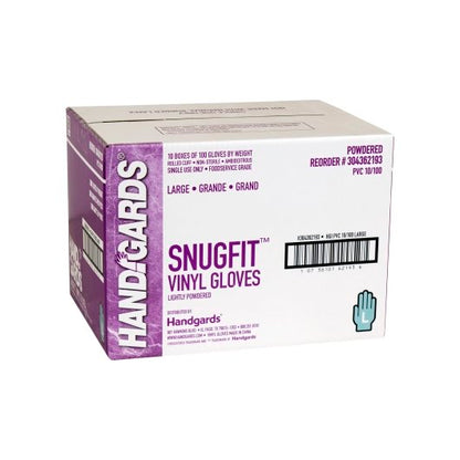Handgards Snugfit Vinyl Lightly Powdered Large Glove, 10 x 100 x 100 each Case - DOT product image 6