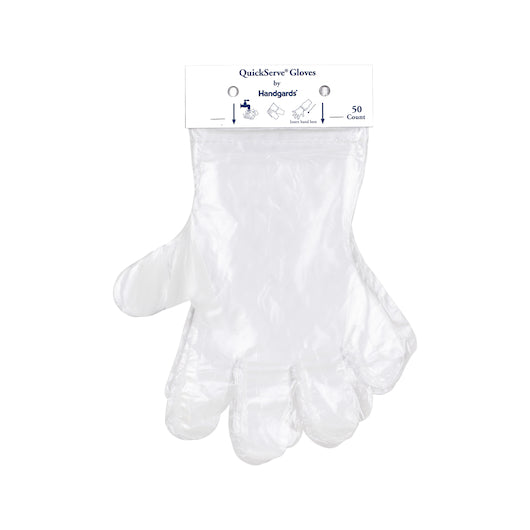 Handgards Disposable Poly Loose Fitting Clear Powder Free Gloves, 20 x 50 x 50 each Case - Disposables