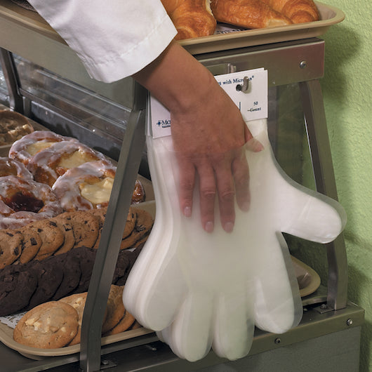 Handgards DISPOSABLE POLY LOOSE FITTING CLEAR POWDER FREE GLOVES, 20 x 50 x 50 each Case - DOT product image 3