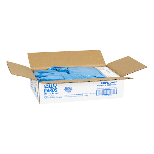 Handgards Quickserve Poly QuickServe Blue One Size Fits All Glove, 20 x 50 x 50 each Case - DOT product image 5