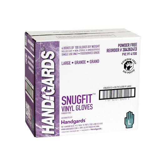 Glove (Poly Vinyl Snugfit Vinyl Powder Free Large Glove, 4 x 100 x 100 each Case - DOT product image 5