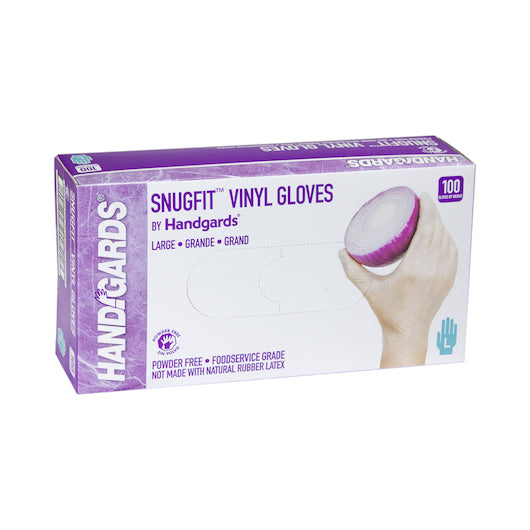 Glove (Poly Vinyl Snugfit Vinyl Powder Free Large Glove, 4 x 100 x 100 each Case - Disposables