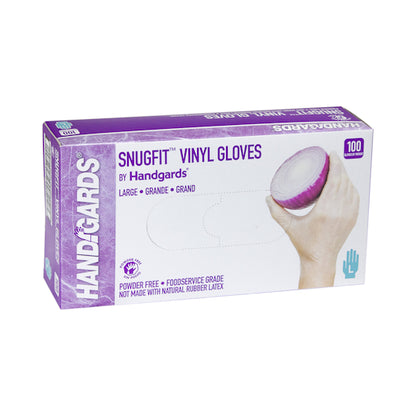 Glove (Poly Vinyl Snugfit Vinyl Powder Free Large Glove, 4 x 100 x 100 each Case - Disposables