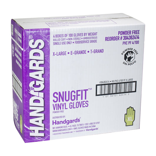 Glove (Poly Vinyl Snugfit Vinyl Powder Free Extra Large Glove, 4 x 100 x 1 each Case - DOT product image 5