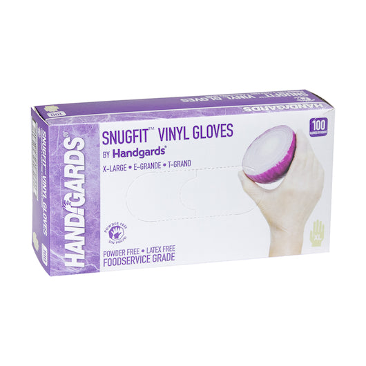 Glove (Poly Vinyl Snugfit Vinyl Powder Free Extra Large Glove, 4 x 100 x 1 each Case - Disposables