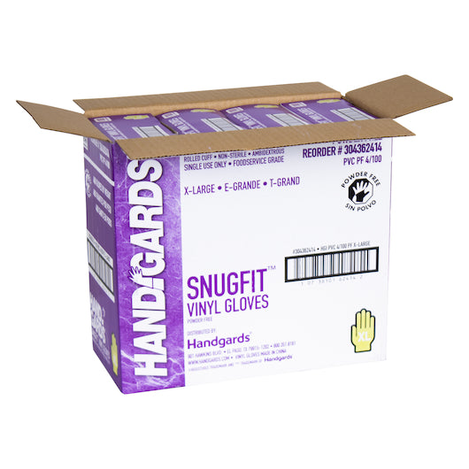 Glove (Poly Vinyl Snugfit Vinyl Powder Free Extra Large Glove, 4 x 100 x 1 each Case - DOT product image 4