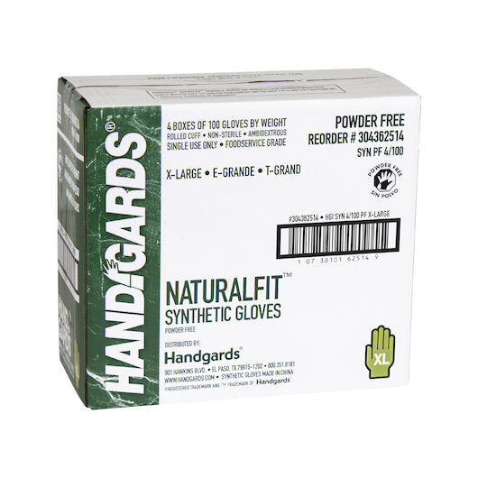 Handgards Naturalfit Synthetic Powder Free Extra Large Glove, 4 x 100 x 100 each Case - DOT product image 6