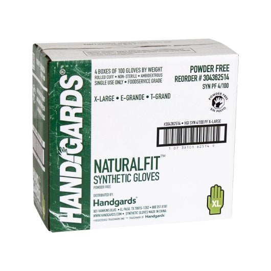 Handgards Naturalfit Synthetic Powder Free Extra Large Glove, 4 x 100 x 100 each Case - DOT product image 7