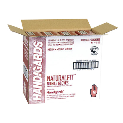 Handgards Naturalfit Nitrile Blue Powder Free Medium Glove, 4 x 100 x 100 each Case - DOT product image 4
