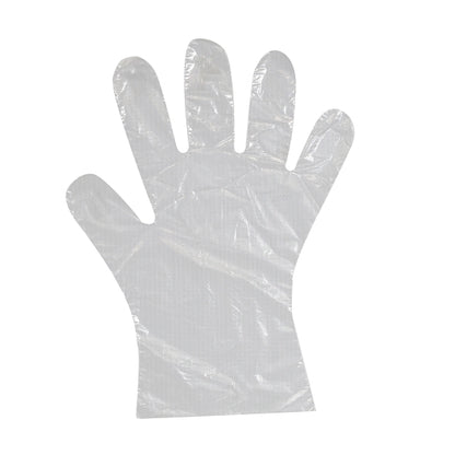 Handgards Wrist Length DISPOSABLE LOOSE FITTING POLY CLEAR PF Small GLOVES, 10 x 500 x 500 each Case - DOT product image 2
