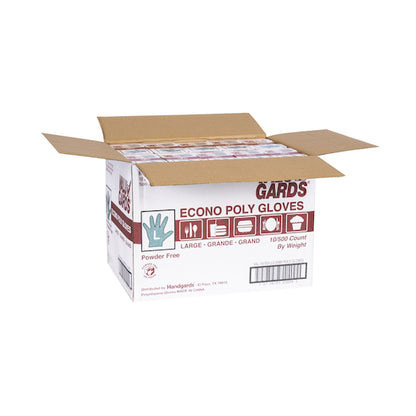 Valugards DISPOSABLE LOOSE FITTING POLY CLEAR PF Large GLOVES, 10 x 500 x 500 each Case - DOT product image 2