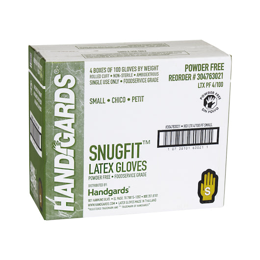 Glove (Latex Disposable Snugfit Latex Powder Free Small Glove, 4 x 100 x 100 each Case - DOT product image 3