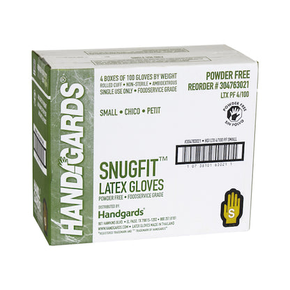 Glove (Latex Disposable Snugfit Latex Powder Free Small Glove, 4 x 100 x 100 each Case - DOT product image 3