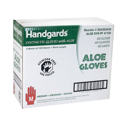 Handgards Synthetic with Aloe Powder Free Medium Gloves, 4 x 100 x 100 each Case - DOT product image 6
