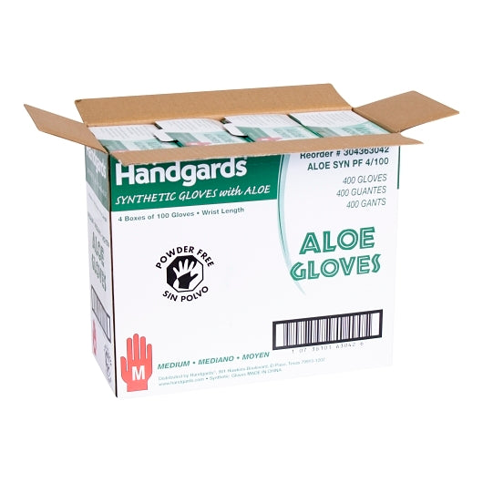 Handgards Synthetic with Aloe Powder Free Medium Gloves, 4 x 100 x 100 each Case - DOT product image 5
