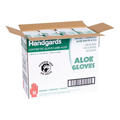 Handgards Synthetic with Aloe Powder Free Medium Gloves, 4 x 100 x 100 each Case - DOT product image 5