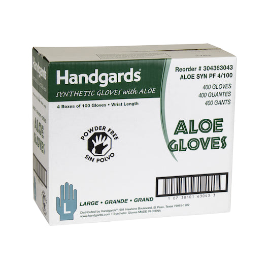Handgards Synthetic With Aloe Powder Free Large Gloves, 4 x 100 x 100 each Case - DOT product image 6